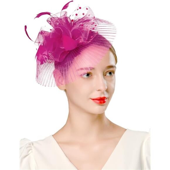 Fascinators for Women Tea Party Hat Headband Derby Wedding Church - Picture 4 of 7